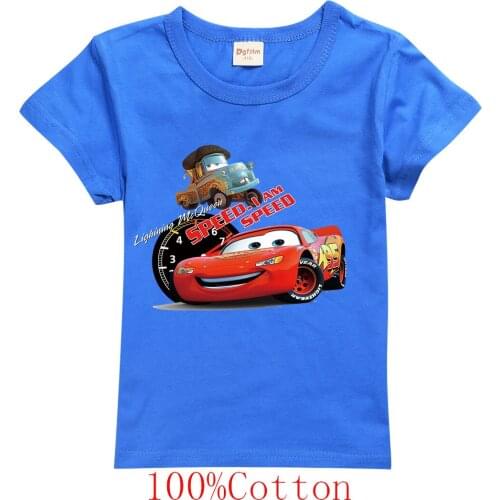 Disney 95 Cars T Shirt Summer Fashionable Short Sleeve O-Neck Tee Tops Children Game Harajuku T-Shirts Kid Boys Clothing