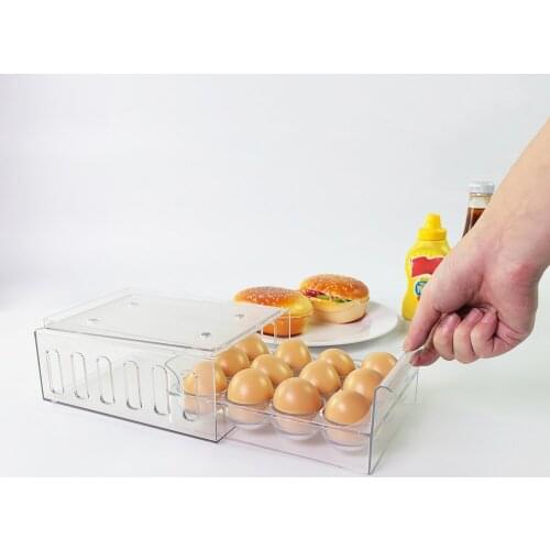 Refrigerator Food Storage Box Kitchen Accessories Drawer Stackable Storage Box Fresh-keeping Box Dumpling Vegetable Egg Rack