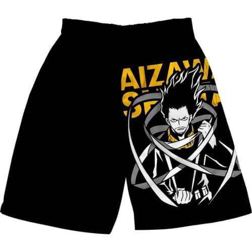 Anime My Hero Academia Aizawa Shota 3D Print Summer Men Women Shorts Elastic Waist Streetwear Personality Beach Shorts