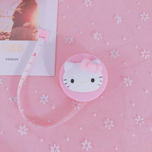 Mini Small Cartoon Tape Measure Portable 1.5m Clothing Ruler Soft Ruler Telescopic Ruler Key Ring Tape Measure