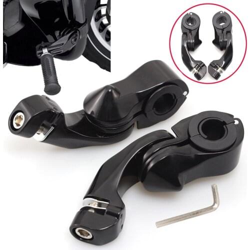 Motorcycle Short Angled Adjustable Highway Footpeg Foot Peg Mount Kit For harley touring Honda Yamaha Triumph Bobber Chopper