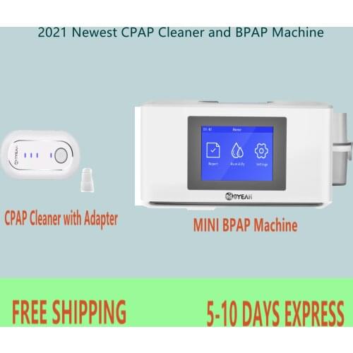 MOYEAH Travel Mini BPAP Machine Portable Auto BIPAP Ventilator Medical Equipment For Sleep Apnea With Accessories&CPAP Cleaner