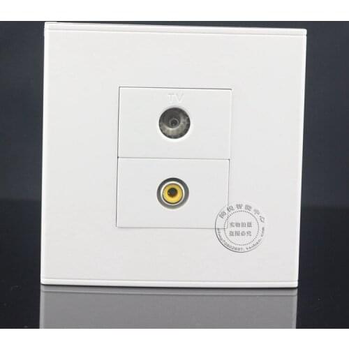 Wall Face Plate Yellow Audio AV Video Plate & TV Outlet Socket Assorted Panel Faceplate