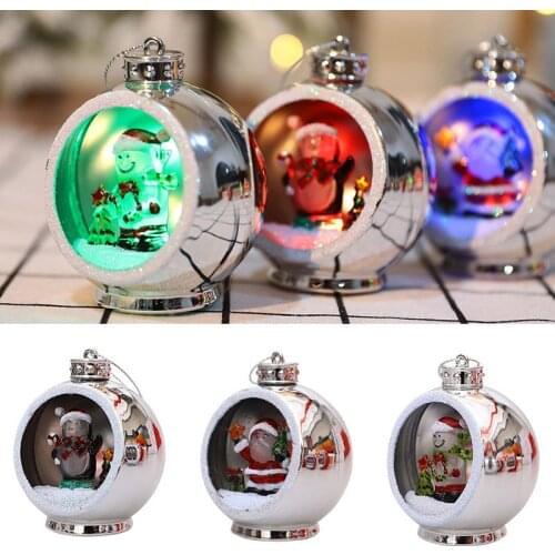 Navidad Decor Hollow LED Christmas Ball Christmas Decoration for Home New Year 2022 Ornament Gifts Natal 2021 Xmas Tree Pendant