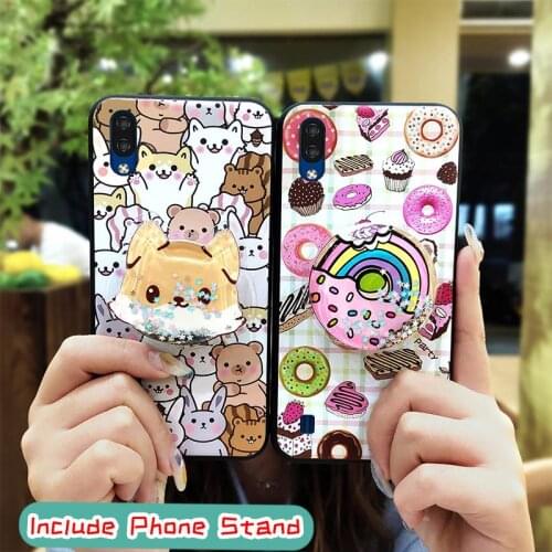 Foothold Kickstand Phone Case For ZTE Blade A5 2020 Dirt-resistant Shockproof Cute Cartoon Silicone