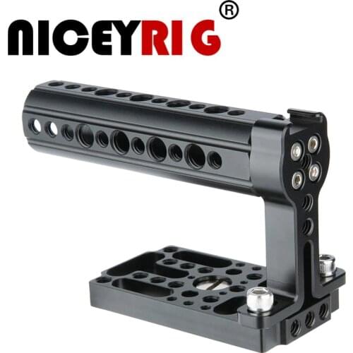 NICEYRIG Camera Handle DSLR Stabilizer Grip Camera Rig Top Handle Cheese Quick Release Plate Cold Shoe 1/4" 3/8 Screw Holes