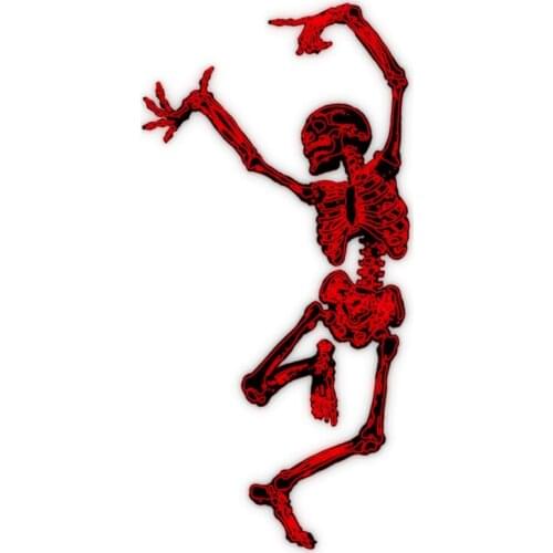 S40506# Self-adhesive Decal Dancing Skull Car Sticker Waterproof Auto Decors on Bumper Rear Window