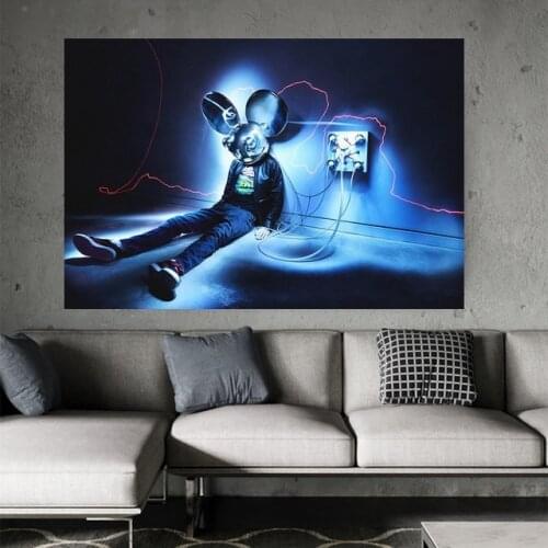 Deadmau5 Deadmaus DJ Electronic Music Art Silk Poster Prints Home Wall Decor Painting