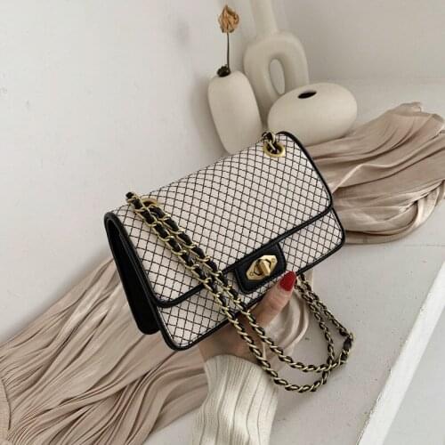 Vintage Retro Chain Small Flap Bags Women Crossbody Bags Fashion Solid Color Shoulder Messenger Bag Lady Luxury Handbags Purses