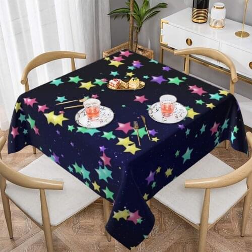 Rainbow Babysbreath Waterproof Kitchen Items Coffee Table For living Room Home Decor Dining Table Rectangular Tablecloths