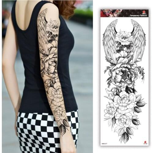 Waterproof Temporary Tattoo Sticker Totem Geometric Full Arm Large Size Sleeve Tatoo Fake Tatto Flash Tattoos For Men Women