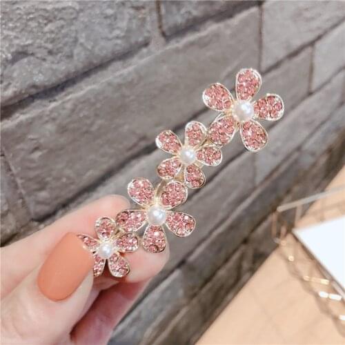 Women Fashion Rhinestone Head Accessories Girl Color Hair Clips