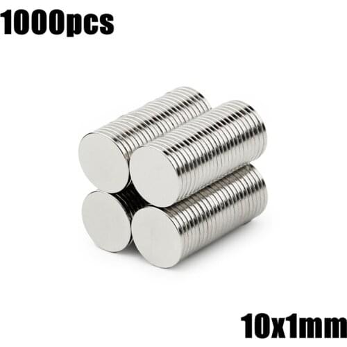 1000pcs Rare Earth Magnets Diameter (specificati number:10 1) Small Round Magnets Fridge Permanent Neodymium Magnets