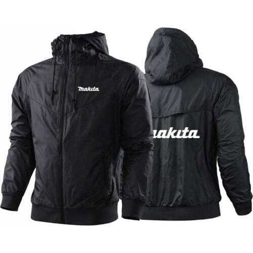 2021 Summer Mens Makita Logo Sports Punk Designer Fleece Zipper Sweatshirt Custom Hoodies Patchwork Harajuku Jackets