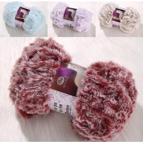 50g/Roll Faux Fur Yarn Hair Mohair Wool Cashmere For Hand Knitting Crochet Sweater Thread Baby Clothes Scarf Fluffy Mink Yarn