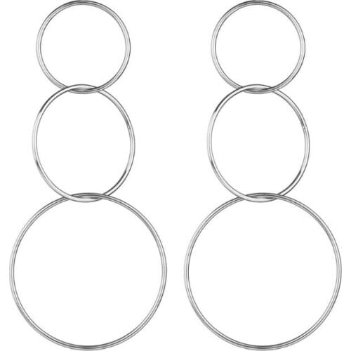 Oversize Large Round Circle Drop Earrings Statement Bib Dangle Hoop Earrings F3MF