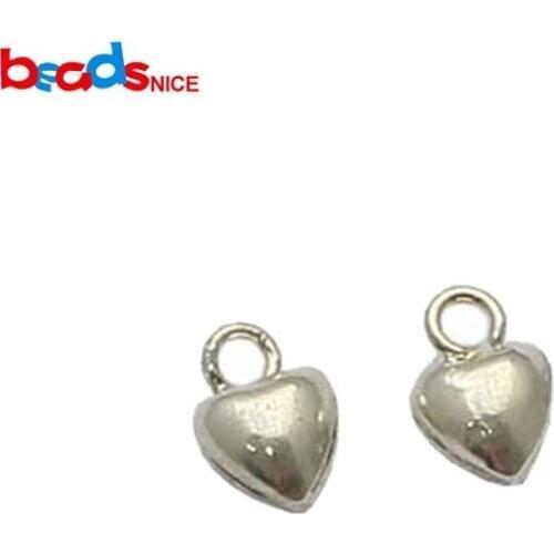 Beadsnice Sterling Silver Heart Pendant Bails Charms Necklace Connector Jewelry Accessories Making 37435