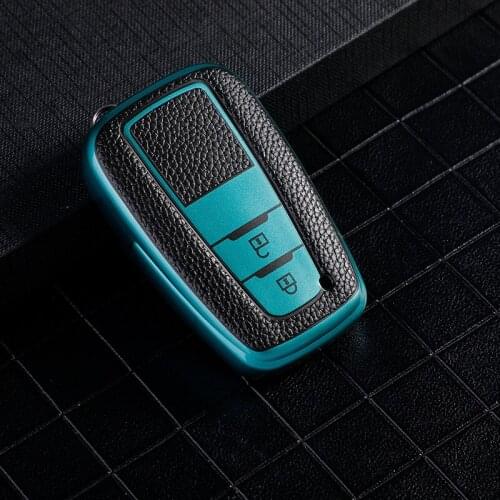TPU Key Case For Toyota Camry CHR Corolla RAV4 Avalon Land Cruiser Prado Prius Remote Fob Cover 2 Buttons 2018 2019 2020