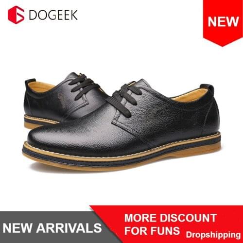 DoGeek Mens Leather Shoes