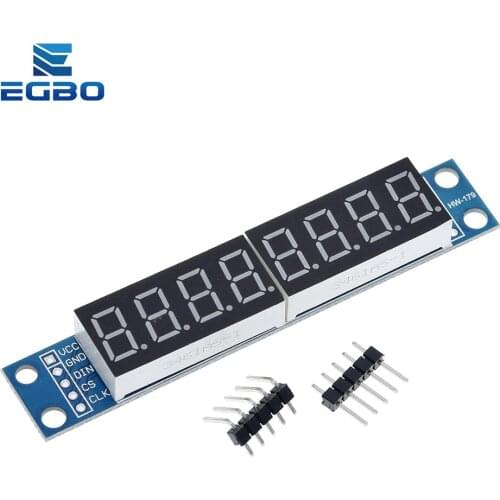 EGBO MAX7219 CWG 8-Digit Digital Tube Display Control Module Red Three IO for Arduino