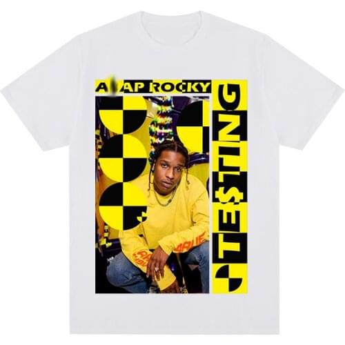 ASAP hip hop Harajuku Funny Portrait Graphic Aesthetics Casual Loose Couple t-shirt Cotton Men T shirt New TEE TSHIRT Womens