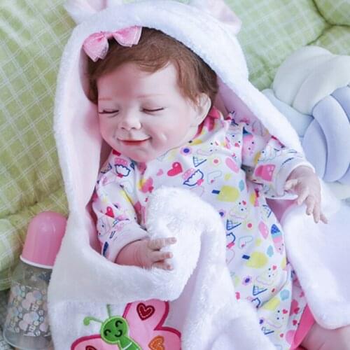 Super real baby reborn doll 22 inch full body silicone newborn bebe alive flexible anatomically correct dolls gift