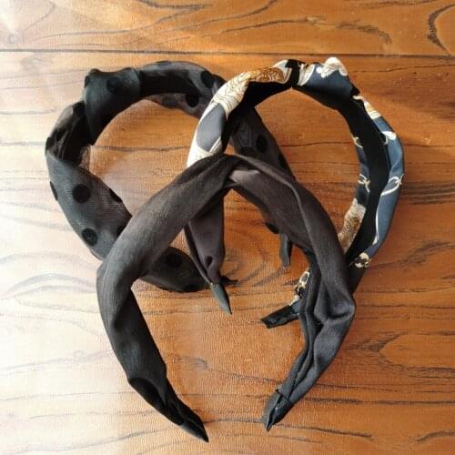 2021 New style brand headbands for girls black comfortable hair bands fashion solid hair hoops hair bundle for women