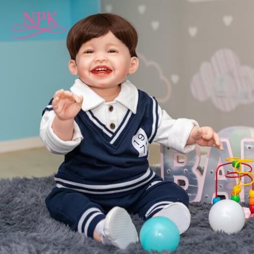 NPK 68CM Reborn Toddler Big Boy Baby Doll Handemade Popular Mila Our Happy Baby Boy Doll Collecitble Art Doll
