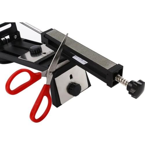 Original Adjustable Fixed-angle Knife Sharpener With 3 Whetstones Professional Knife Sharpening For Kitchen Knives Scissors Saws
