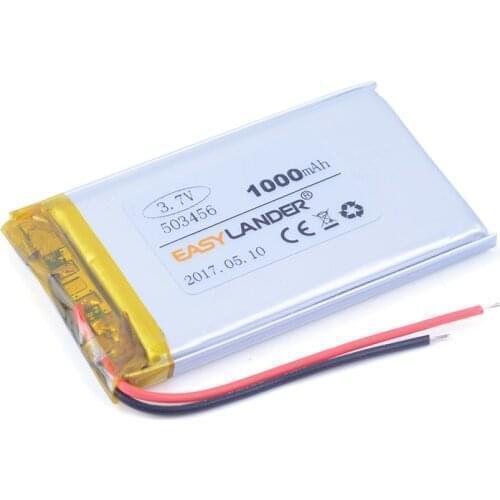 503456 503356 3.7V 1000mAh Rechargeable lithium Li-Polymer Battery For gps tracker DVR MP4 MP5 DVD H503456 503455 503555