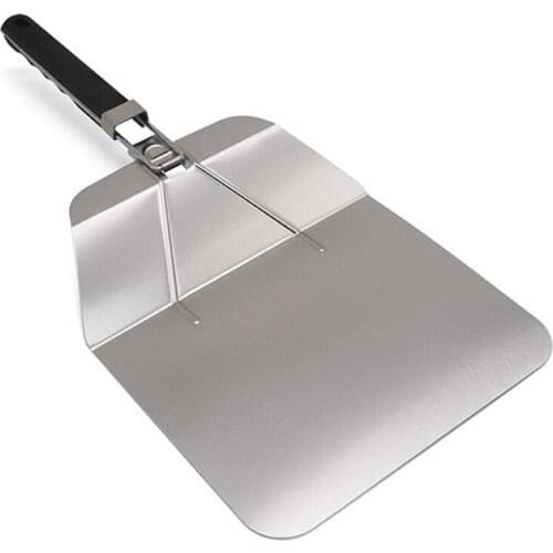 Pizza Shovel Stainless Steel Pizza Peel with Folding Handle for Homemade Baking Pizza Safe Transfer of Cake Shovel