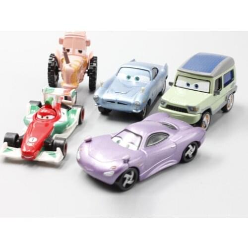 Pixar Car Movie 1:55 Metal Diecast Sally Axelrod Francesco Bernoulli Tipping Tractor Finn McMissile 5pcs Set Toy Cars New Loose