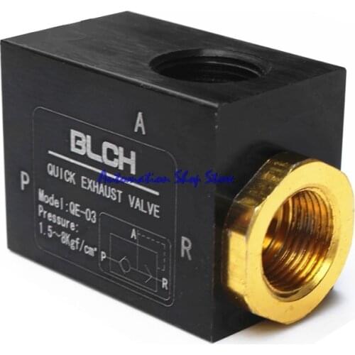 Pipe Air Pneumatic Quick Exhaust Valve Aluminum QE-01 02 03 04 Way Flow G1/8" G1/4" G3/8"G1/2" Thread