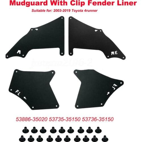 Mudguard with clip fender liner 53886-35020 53735-35150 53736-35150 for Toyota Lexus