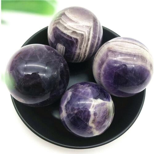 1PC Natural Dream Amethyst Purple Quartz Crystal Sphere Ball Healing Decoration Natural Stones and Minerals
