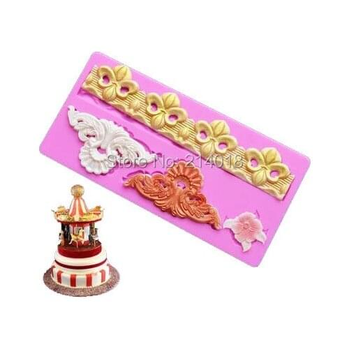 PRZY Moulds New Products European-style Embossed Pattern Cake Edge Mold Mold Dry Pace Printing Pad Turn Sugar Lace Eco-friendly