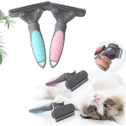 Pet Cat Hair Removal Comb Pet Dog Grooming Clean Brush Deshedding Left Right Hand Hair Removal Brush Hair Shedding Comb For Pets