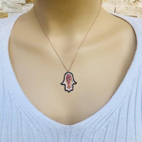 Hand 925 Sterling Silver Necklace Women Girls Gift Jewelry Accessories Fashion Handmade Elegant Chain