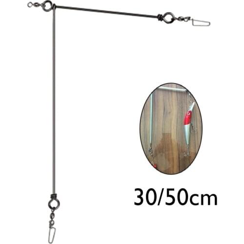 30/50cm Boat Fishing Tackle Anti Tangle Booms Snap Links Fish Tube Balance Connector Feeder Sea Freshwater Tackle Accessory