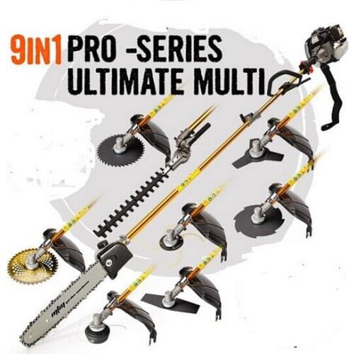 Garden saw 52CC 2-STROKES 9 in 1 Multi brush cutter grass trimmer,lawn mower,tree pruner,Bush Cutter Whipper Snipper