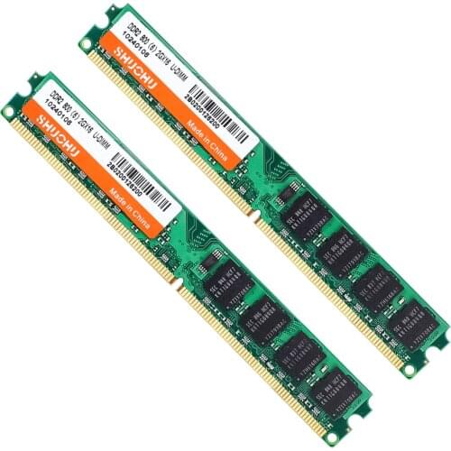 SHUOHU RAM DDR2 2GB 4GB 800 MHZ 667MHZ RAM 4GB=2pcs*2G 1.8V 240pin PC2-6400U 5300U CL5 for intel desktop memory RAM SO-DIMM