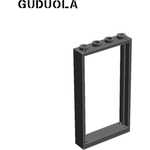 Guduola Building Block Door Frame 1x4x6 (Double Sided) (30179) Frames Windows Walls MOC Build Educational Toys 10pcs/LOT