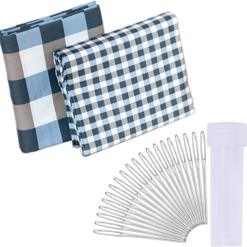 Dailylike 100% Cotton Fabric High Quality Twill Fat Home Textile Quilting Patchwork Clothing Dress Sewing +Large Eye Needles