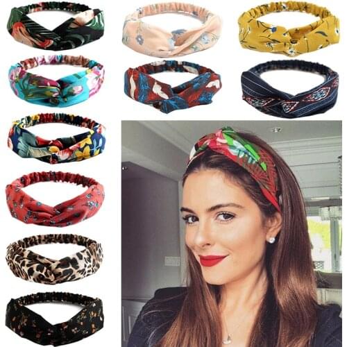 Women Fashion Solid Headband Turban Hairband Elastic Headwear HeadBands Wrap Women Hair Accessories for Women Striped Hair Bands