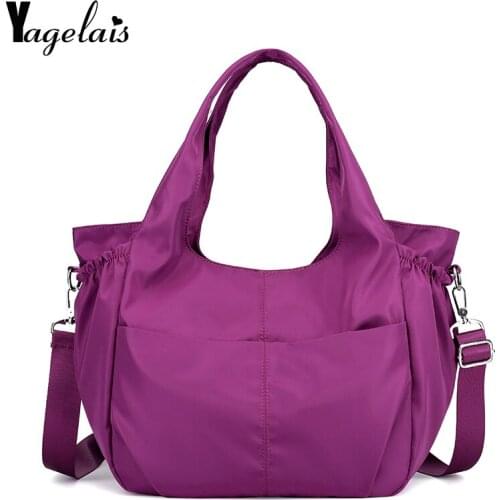 Ladies HandBags Casual Nylon Women Big Capacity Bags Solid Waterproof Crossbody Bag High Quality Lightweight Shoulder Travel Bag