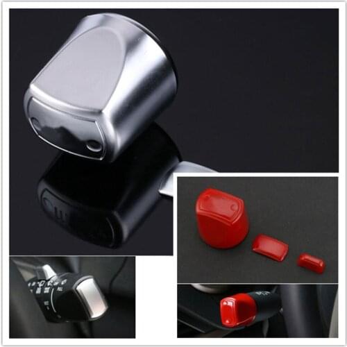 3pcs ABS Car Inner Matte Headlight Wiper Switch Button Control Cover Decoration Cap Fits For Jeep Cherokee 2014-2016 car styling