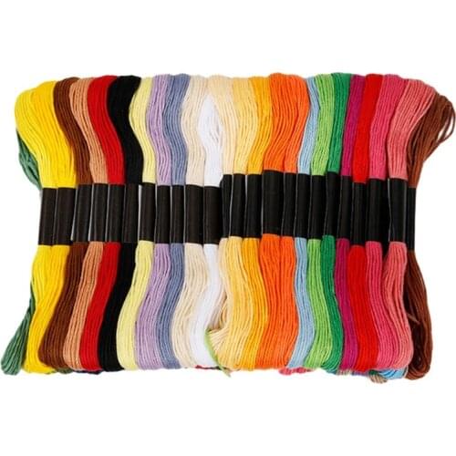 50pcs/set Cotton Sewing Skeins Cross Stitch Embroidery Thread Floss Kit DIY Crafts Sewing Tools Random Color