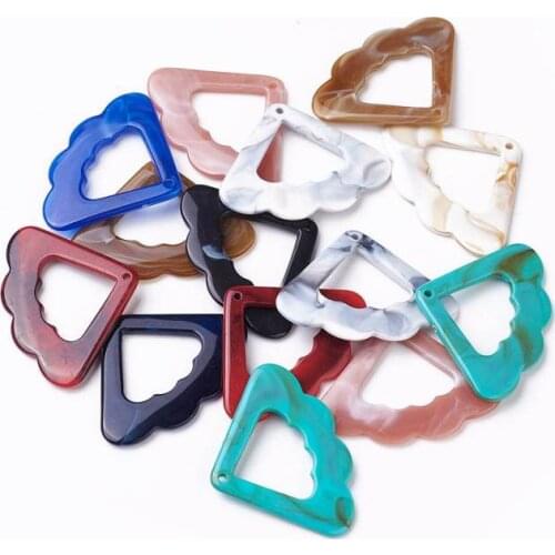 500g Acrylic Pendants Imitation Cloud Style Drop/Fan Charm Pendants for DIY Bracelets Neclaces Jewelry Craft Making