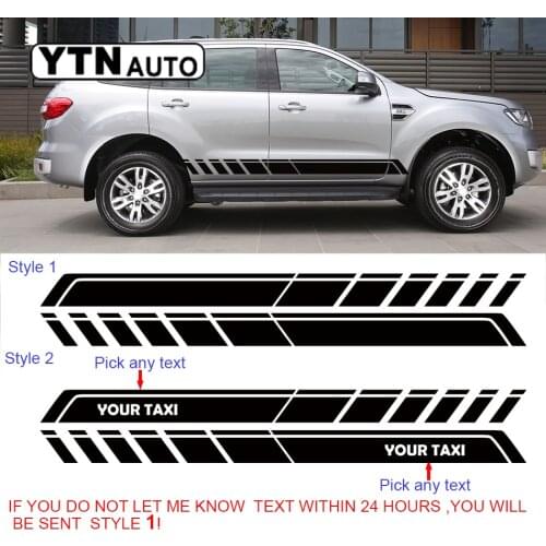 Car Decals Racing Side Door Stripe Styling Graphic Vinyl Fit For Ford Everest 2015 2016 2017 2018 2019 Cool Car Customs Stickers