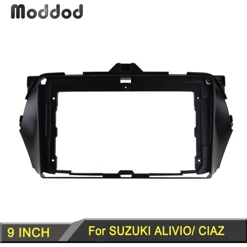 2 Din Car Radio Fascia fit for SUZUKI ALIVIO CIAZ 2015 Dash Installation Trim kit Frame Stereo GPS DVD Player Panel 9 inch